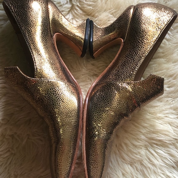 Fluevog Gold Super Fine Cardinals - Picture 3 of 11